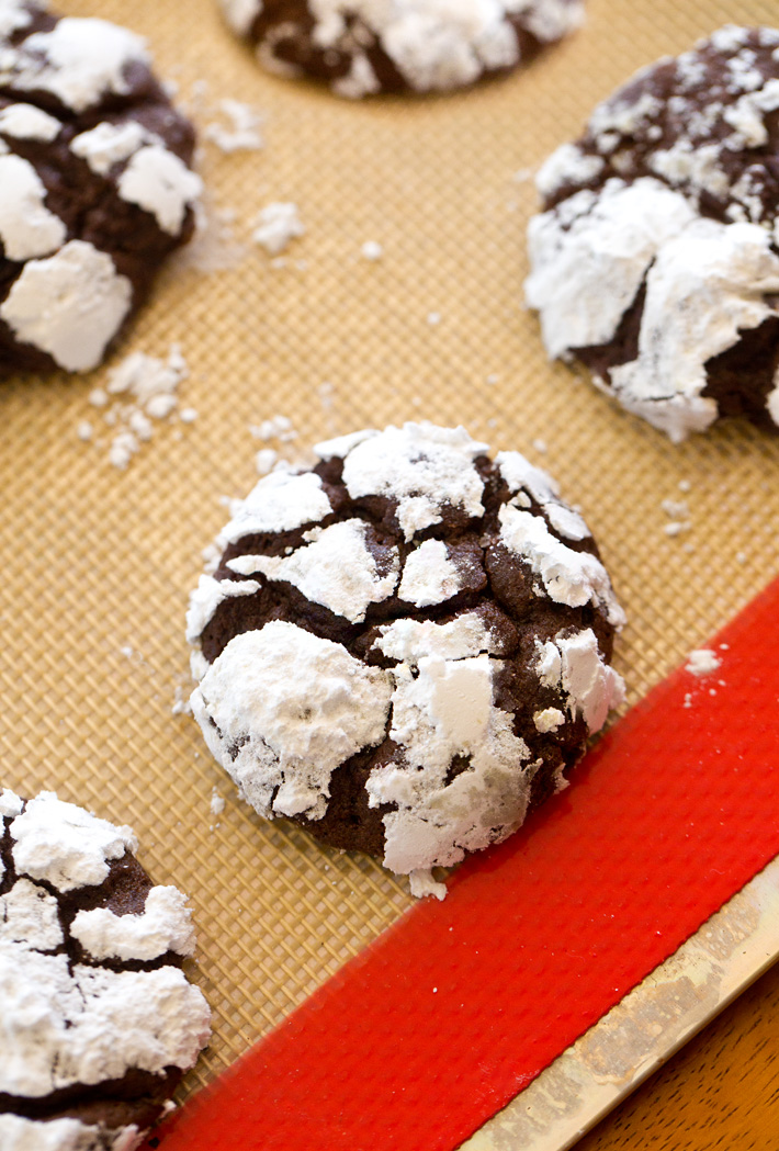 Chocolate Brownie Crinkle Cookies