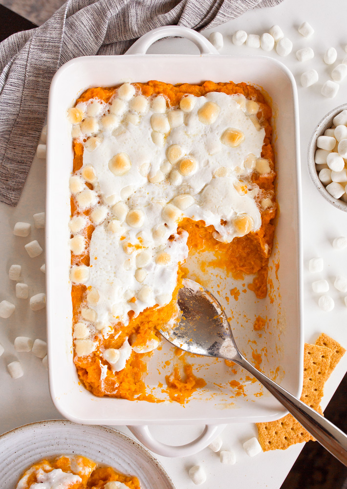 Vegan Sweet Potato Casserole With Vegan Marshmallows