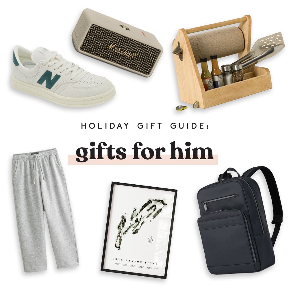 collage of gifts for him