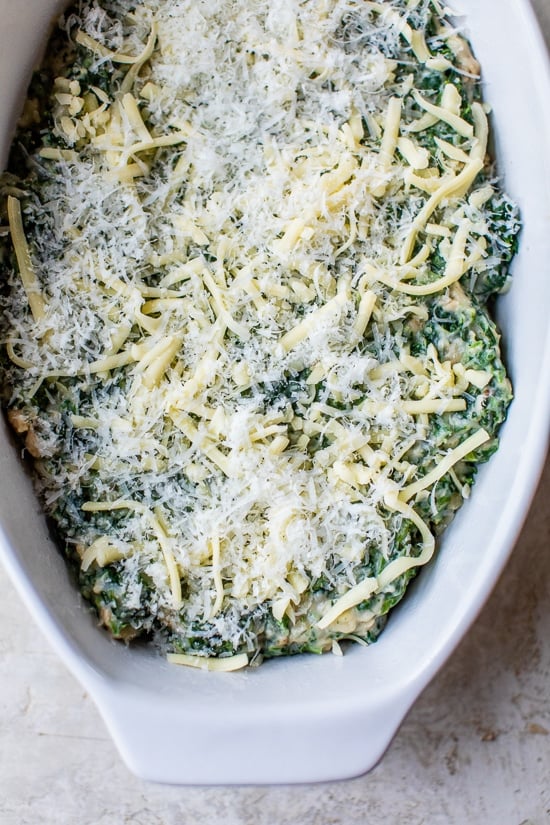 Spinach with cheese