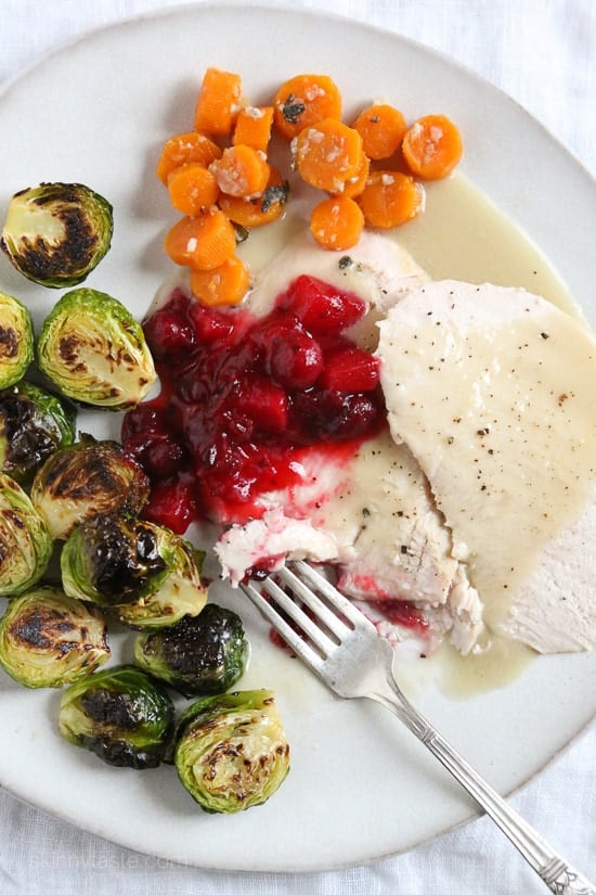 Slow Cooker Turkey Breast with Gravy is an easy way to prepare turkey breast that doesn't require too much fuss!
