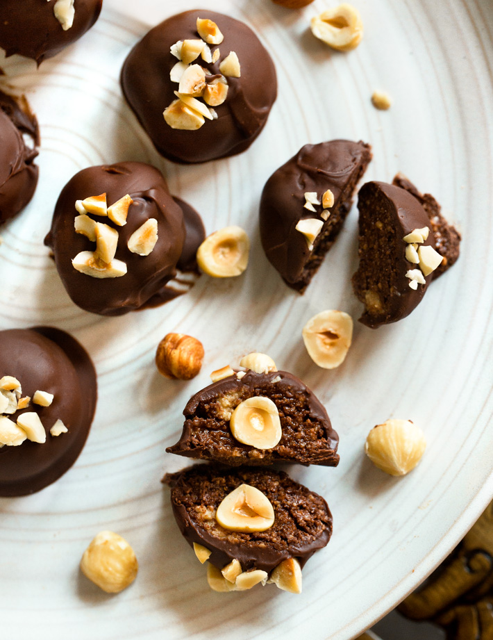 Holiday Chocolate Hazelnut Candies