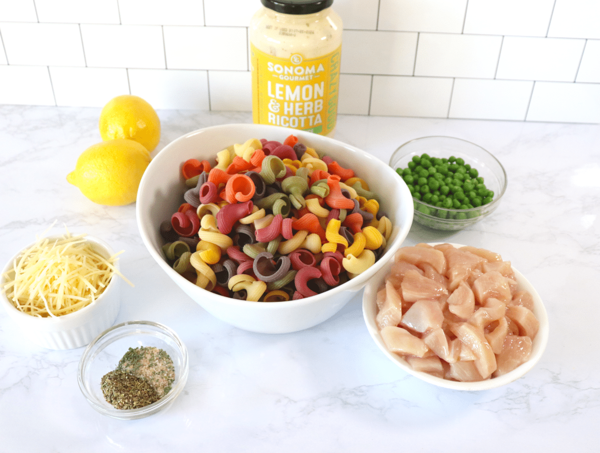 ingredients needed to make lemon pasta with chicken