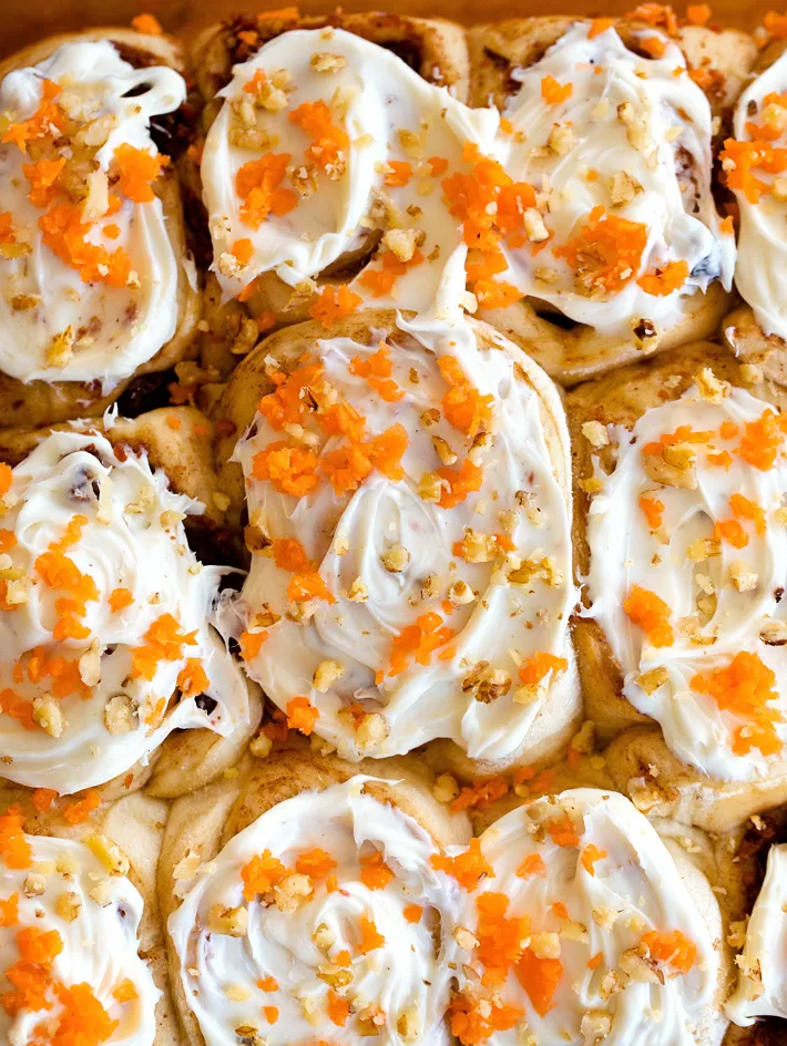 Carrot Cake Cinnamon Rolls