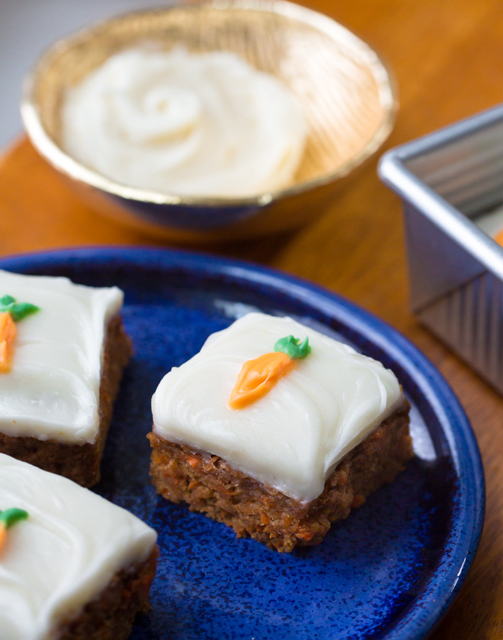 Vegan Carrot Cake Bars (Gluten Free)