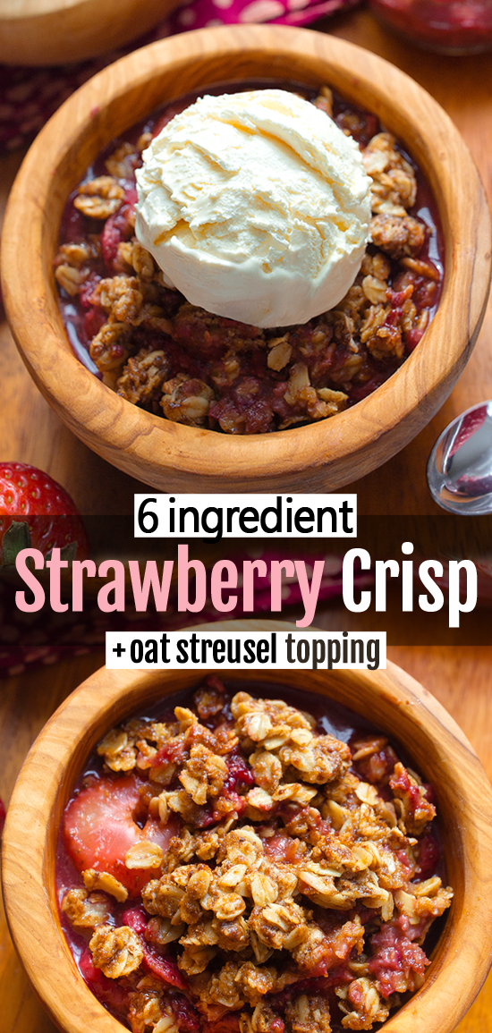 Easy Strawberry Crisp Dessert With Oat Topping