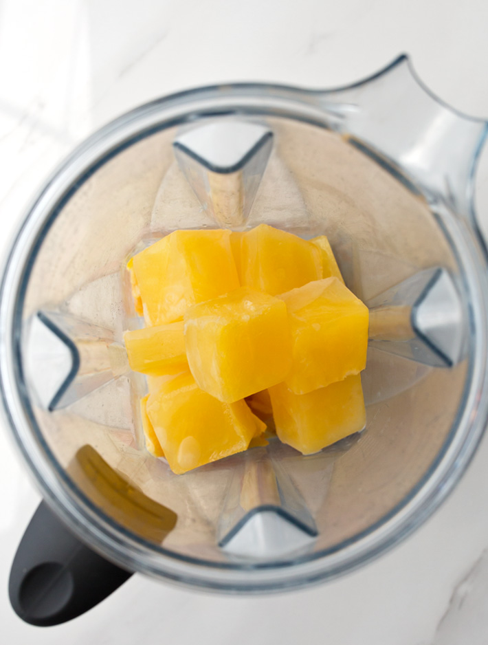 Orange Juice Ice Cubes In Blender