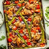 sheet pan sesame chicken and vegetables