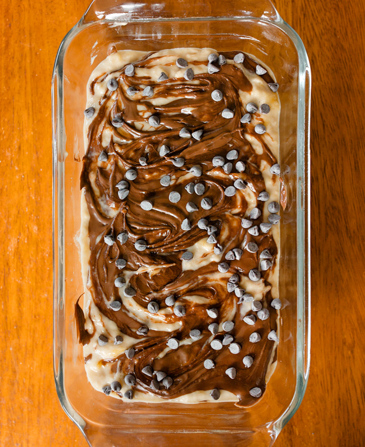 Unbaked Banana Bread Loaf Cake