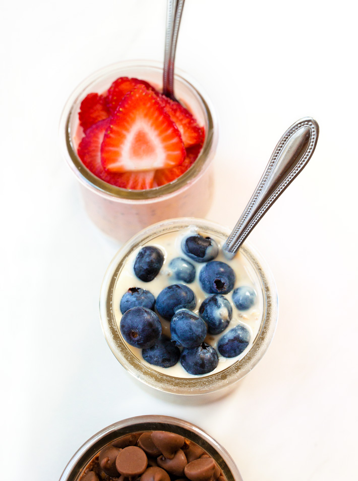 Blueberry Chocolate Strawberry Protein Oatmeal