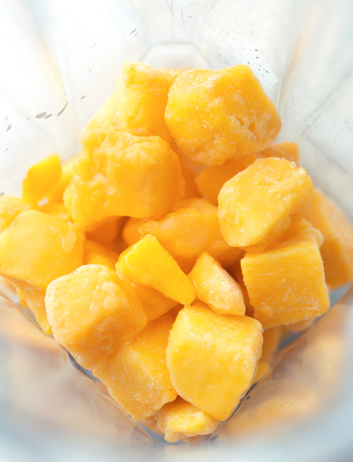 Frozen Mango Chunks In Blender