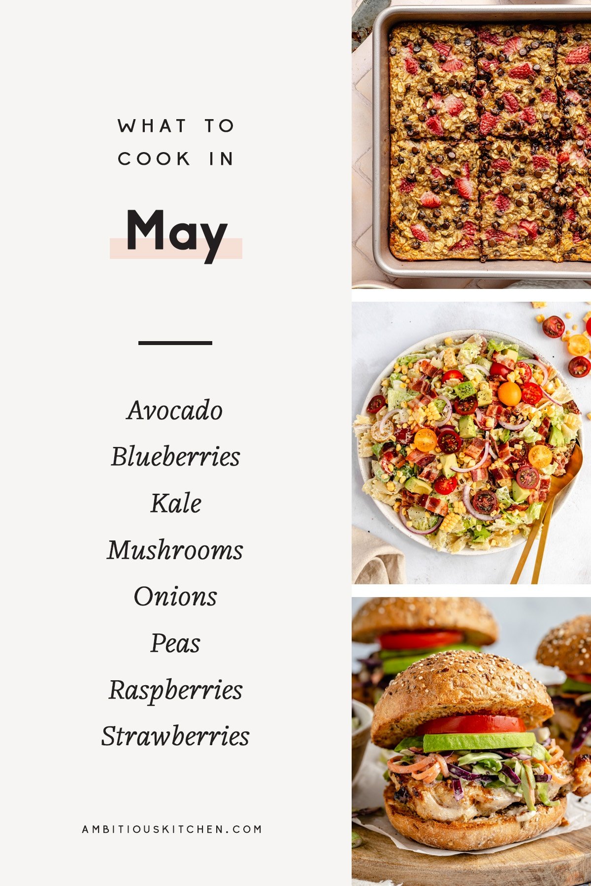 collage of recipes to cook in May