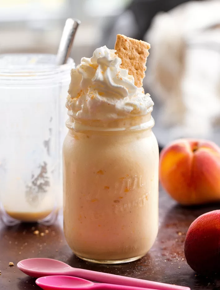 Healthy Peach Milkshake