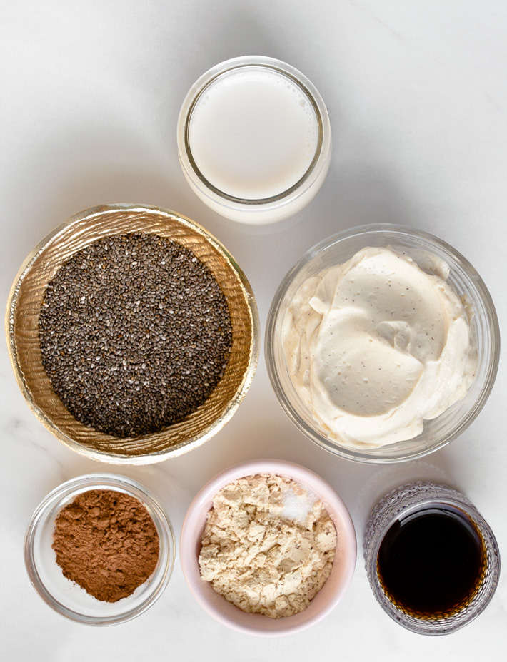 Tiramisu Chia Pudding Ingredients
