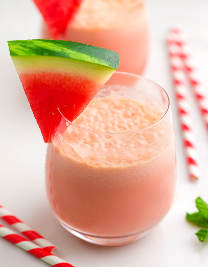 Vegan Watermelon Shake With Mint